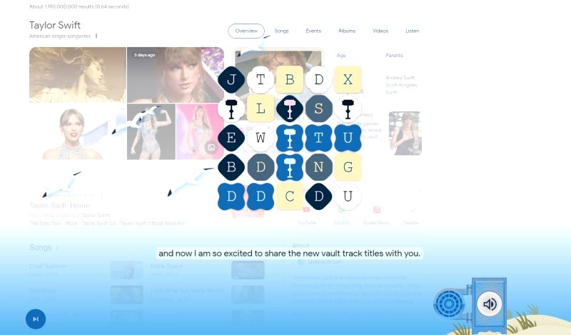 Taylor Swift partners Google for song reveal, 33 million puzzles solved